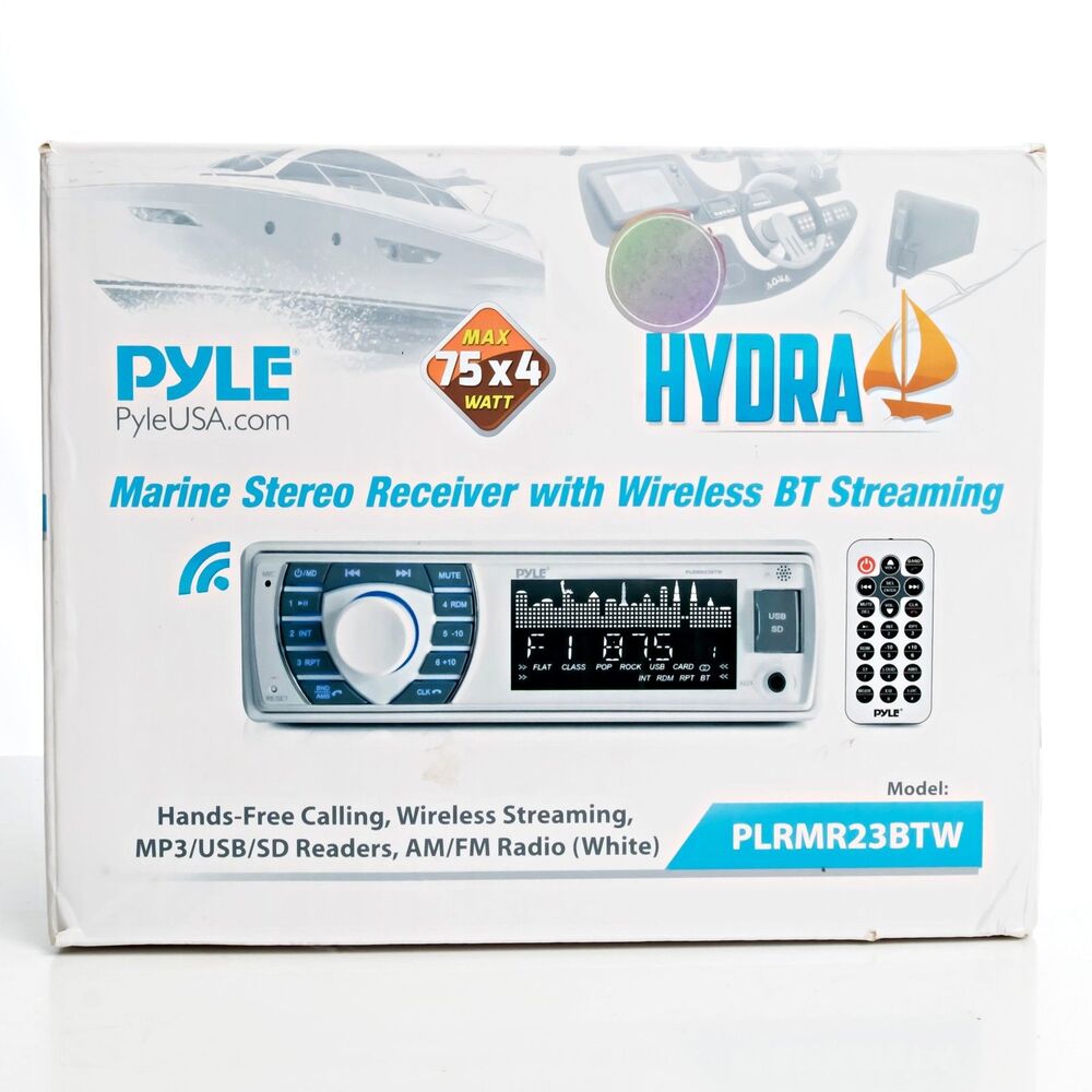 Pyle Bluetooth Marine Receiver Stereo MP3/USB/SD Readers, AM/FM Radio PLRMR23BTW